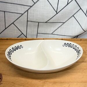 Vernonware Metlox Aztec Poppy Divided Serving Vegetable Dish MCM California READ